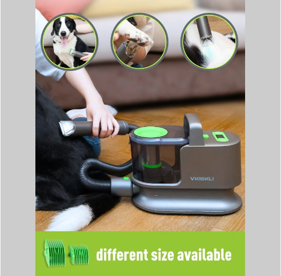 Pet Grooming Clipper & Vacuum Kit — Low-Noise Trimmer Set