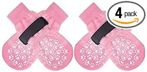 Anti Slip Dog Socks to Prevent Licking Paws, Dog Shoes for Hot Pavement, Dog Booties for Small Medium Large Senior Dogs, Traction Control Boots & Paw Protectors for Hardwood Floors
