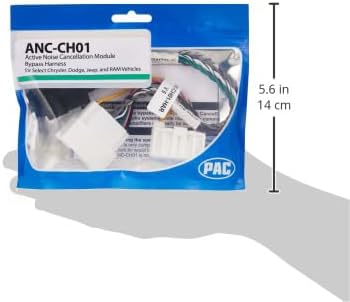 PAC ANC-CH01 ANC-CH01 Factory ANC Module Bypass Harness for Select Chrysler, Jeep, and Ram Vehicles, Black