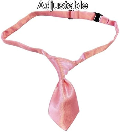 C26 Dog Pet Costume Set Retro Sunglasses + Tie Adjustable for Small Dogs up to 15 lbs Party Prop Cosplay Photoshoot (80s Pink Sunglasses +Pink Tie)