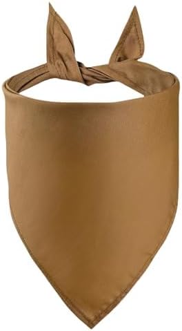 Petitebella Single Color Pet Bandana (Brown, Medium)