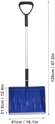 Snow Shovel Lightweight & Portable Detachable with Large Capacity, Emergency Snow Removal Tool for Outdoor, Driveway, Car, Garden and Camping (Blue)