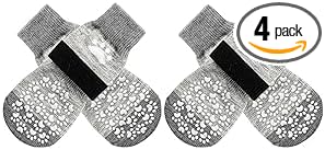 Anti Slip Dog Socks to Prevent Licking Paws, Dog Shoes for Hot Pavement, Dog Booties for Small Medium Large Senior Dogs, Traction Control Boots & Paw Protectors for Hardwood Floors