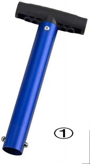 Matte Blue Aluminum 3-Piece Collapsible Snow Shovel Lightweight Portable Emergency Shovel for Car Camping