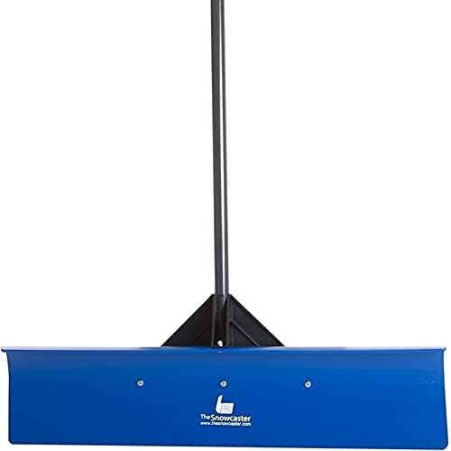 36-Inch Snow Pusher & Barn Shovel #36UPH | Heavy Duty 36-Inch Plastic Blade | Snow Removal for Driveway, Doorway, Sidewalks | Commercial & Residential (Blue)