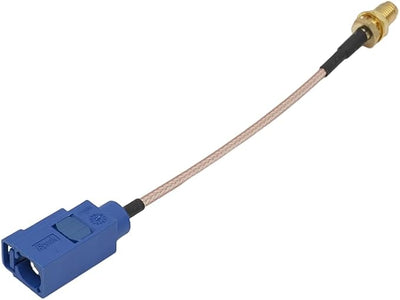 Fakra C to SMA-Female RG316 Teflon Cable 3.9inch Vehicle Antenna Adapter Cable for Car Stereo Android Head Unit GPS FM AM Radio 4G LTE Telematics Sirius XM Satellite Radio
