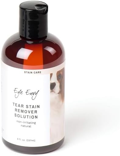 Tear Stain Remover Solution for Dogs. Gentle, Natural, Safe. Cleans Tear Stains. Recommended by AKC Breeders, Handlers, Groomers. 8 oz. Made in USA