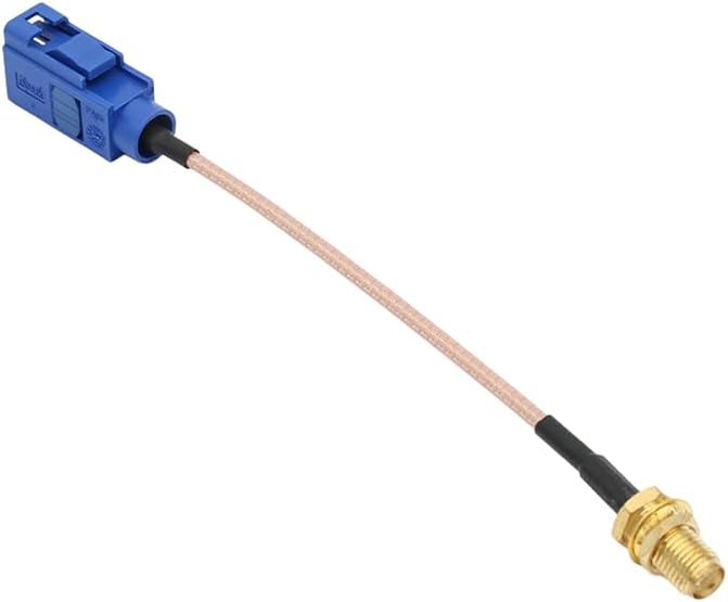 Fakra C to SMA-Female RG316 Teflon Cable 3.9inch Vehicle Antenna Adapter Cable for Car Stereo Android Head Unit GPS FM AM Radio 4G LTE Telematics Sirius XM Satellite Radio