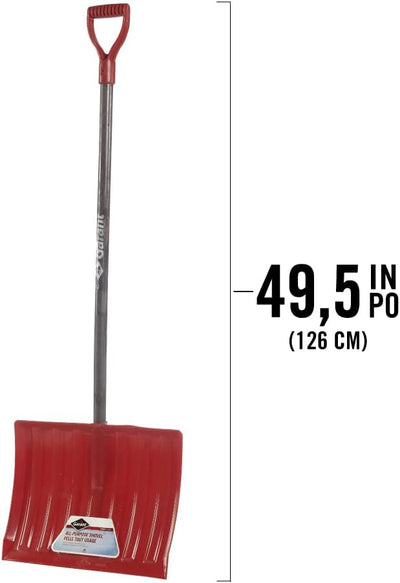Garant NPW18KD Nordic 18-Inch Poly Blade Snow Shovel, Red
