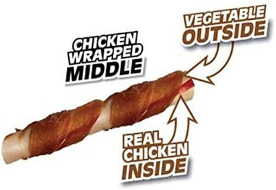 SmartBones Chicken-Wrapped Sticks, Treat Your Dog to a Rawhide-Free Chew Made with Real Chicken and Vegetables