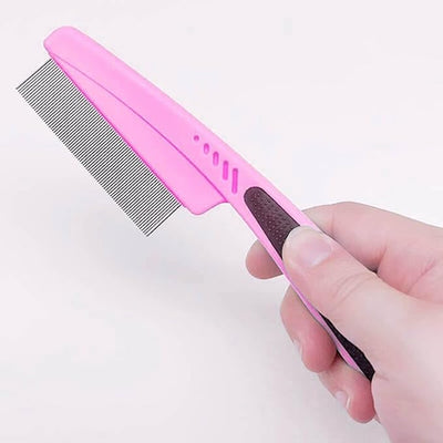 Flea Comb for Dogs and Cats, Fine-Toothed Pet Combs for Detangling or Dematting Face & Paws