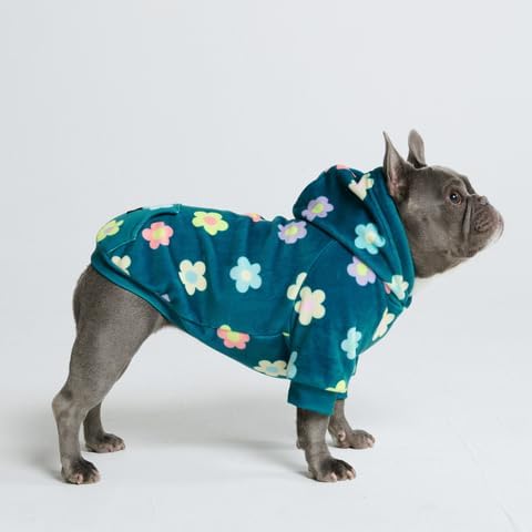 Spark Paws Dog Hoodie – Premium Dog Sweater for Small, Medium, and Large Dogs | Warm Outfits for French Bulldogs, Pitbull, Puppy, Winter Jacket Alternative - Daisy - 2XL