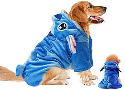 Dog Costume, Gimilife Dog Hoodie, Dogs Halloween Costume Pet Xmas Pajamas Outfit, Pet Coat Cartoon Costumes for Small Medium Large Dogs and Cats for Halloween Christmas and Winter - 3XL