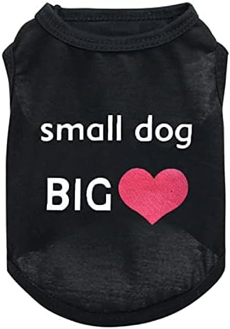 6 Pack Black Small Dog Shirt Puppy Clothes for Small Dog Boy Summer Casual K9 Security Print Vest for Chihuahua Yorkies Small Dog Cat Fashion Outfits