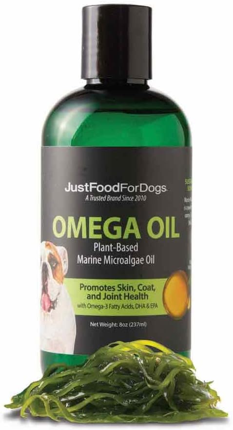 Omega 3 for Dogs, Omega Oil for Dogs, Dog Joint Supplement, Skin and Coat Supplement, Dog Fish Oil Alternative, Human Grade, Vegan, Sustainable & Eco-Friendly - 8 oz