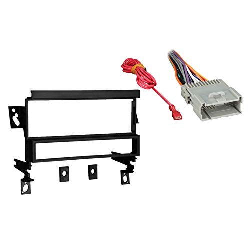 Compatible with Chevy Prizm 2000 2001 2002 2003 Single DIN Stereo Harness Radio Install Dash Kit Package