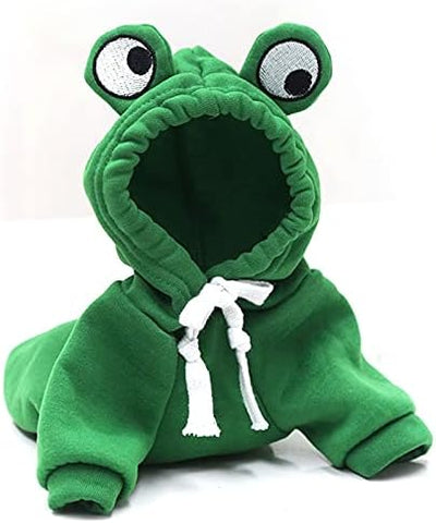 Warm Dog Winter Clothes Cute Fruit Dog Coat Hoodies Fleece Pet Dogs Costume Jacket for French Bulldog Chihuahua Ropa para Perro(Green,M)