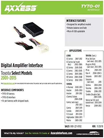 AXXESS Metra TYTO-01 JBL Amplifier Interface Harness, BLACK