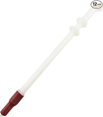 Pill Shooter for Dogs and Cats (12-PACK) – Soft Tip Pet Piller for Easy Medication Delivery | Pill Gun Dispenser Tool for Small or Large Pets | Upgraded H- Bar Design Reusable Syringe Device – Red
