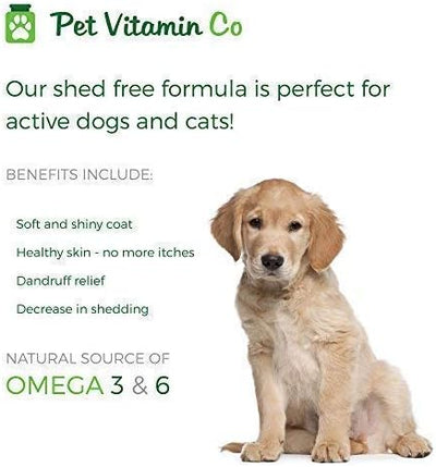 Krill Oil Shed-Free Soft Chews for Dogs - Reduce Shedding & Itching - Rich in Omega 3 & Antioxidants - Improves Skin & Coat - Made in USA - 60 Soft Chews