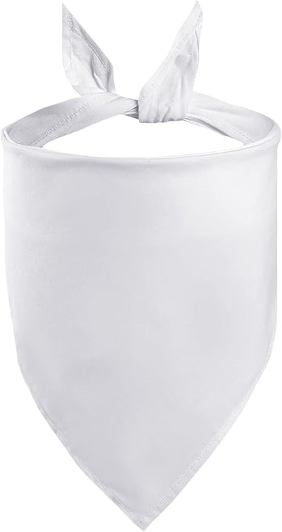 Petitebella Single Color Pet Bandana (White, Large)