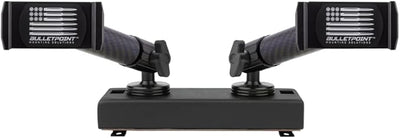Bulletpoint Dash Mount Cell Phone Holder RAM Truck Compatible (2019+ 1500, 2500, 3500 and TRX) with 20mm Ball Mount - Compatible with iPhone and Android Smartphones (Dual Ball with 2 Phone Holders)