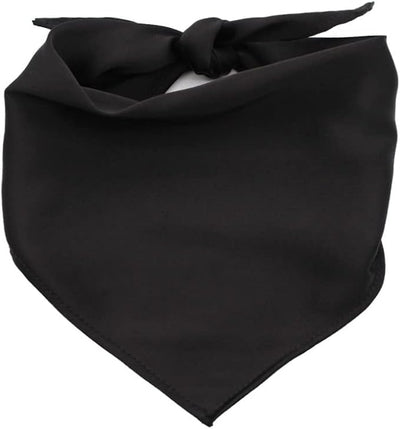 Blank Dog Bandana Black Polyester for Small Dogs