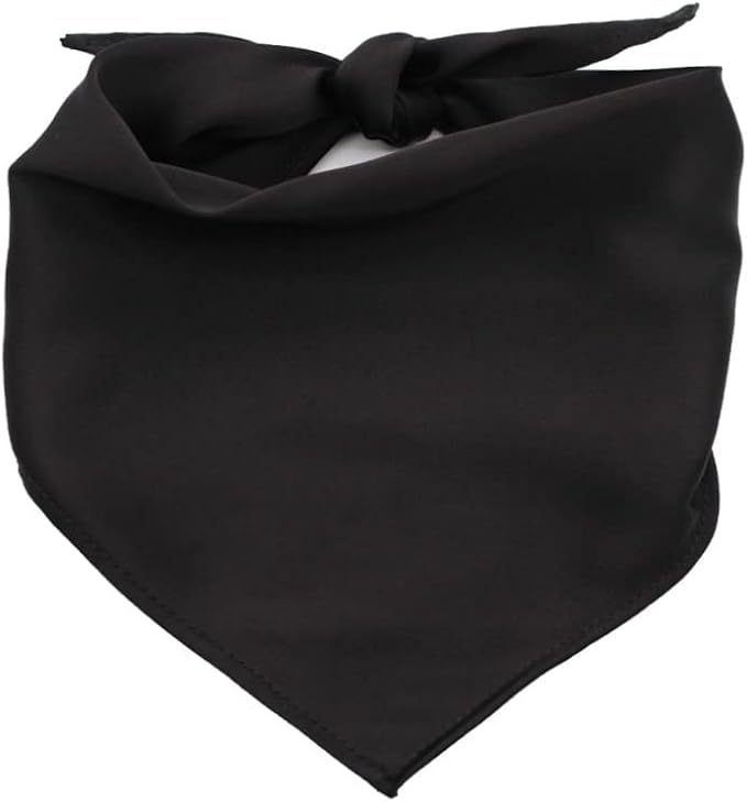 Blank Dog Bandana Black Polyester for Small Dogs