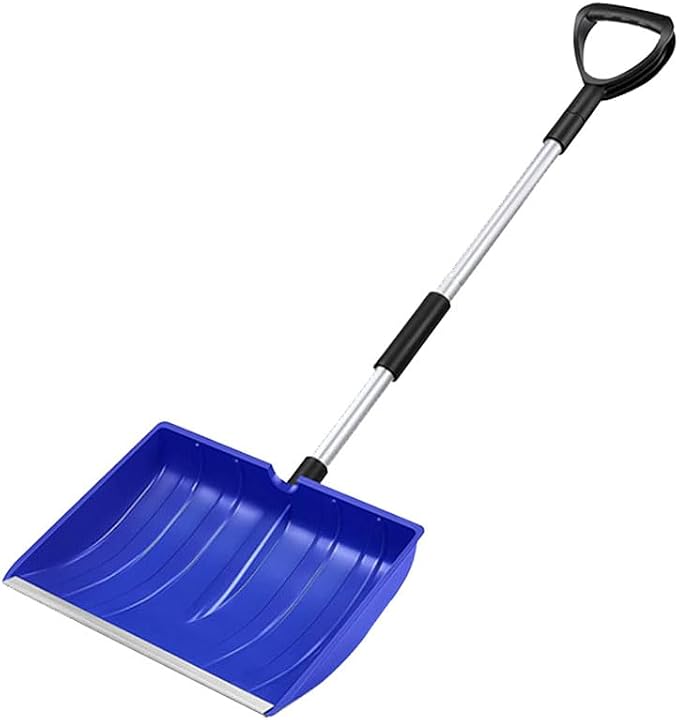 GardenPal Snow Shovel for Driveway Car Home Garage, PortableSnow Shovel with D-Grip Handle, Collapsible Snow Sand Mud Removal Tool, Large Capacity, Heavy Duty Metal Collapsible