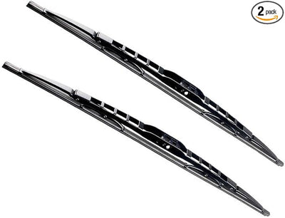 OEM Quality 18" + 18" Premium All-Seasons Metal Frame J-Hook Windshield Wiper Blades(Set of 2)