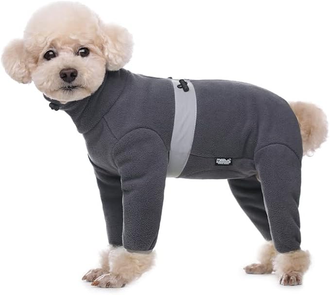 Dog Coats for Small Dogs, Polar Fleece Dog Pajamas Bodysuit for Small Medium Dogs, Dog Winter Jacket Dog Sweater Dog Vest for Small Dog, Dog Four-Legged Warm Clothes
