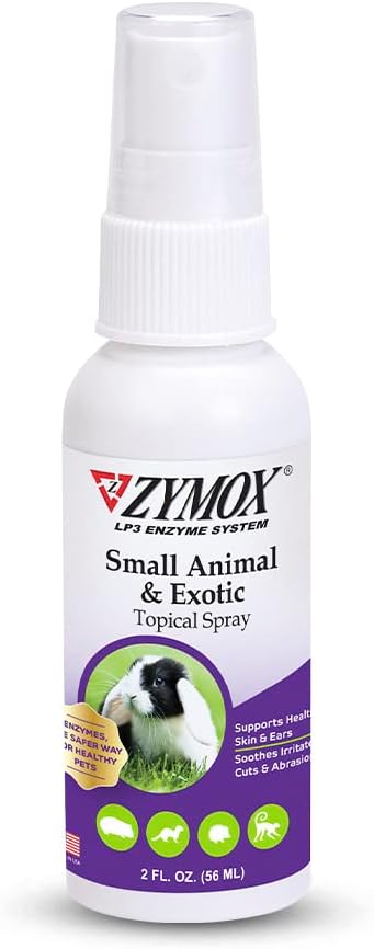 Small Animal & Exotic Topical Spray, 2 oz. – Supports Healthy Skin for Dog, Cat, Rabbit, Guinea Pig, Ferret, Hamster, Chinchilla, Monkey