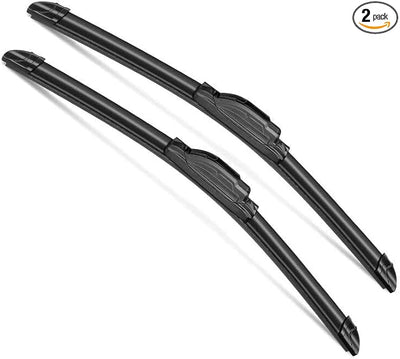 OEM Quality 28" + 15" Premium All-Seasons Auto Windshield Wiper Blades J-Hook(Set of 2)