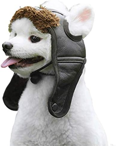 Leconpet Dog Aviator Hat, Dog Winter Pilot Hat with Ear Flaps for Cold Weather (XXL, Coffee)