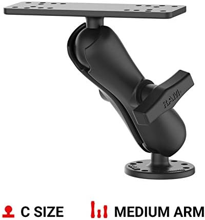 RAM MOUNTS Drill-Down Marine Electronics Mount – Fish Finder & GPS Mount with Medium Arm (RAM-111U)