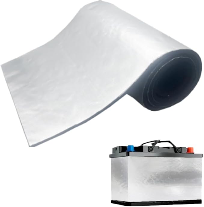 Battery Blanket Battery Insulation Kit 40"x7" Battery Wrap Heat Shield Extreme Temperature Protection in Cold Weather and Hot Summer for Car Truck RV 1PCS