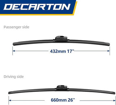 2-Piece Wiper Blades for Mazda 3 2019-2026 | Replacement for All-Season Front Original Equipment Windshield Wipers Set