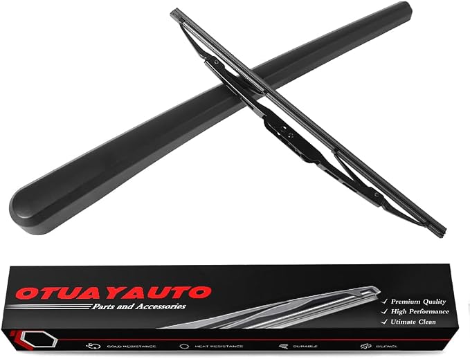 OTUAYAUTO Rear Windshield Wiper Replacement for Chevrolet Chevy Equinox 2010-2017, GMC Terrain 2010-2017, Back Wiper Blade Arm Cover Kits Accessories Assembly for Rear Window