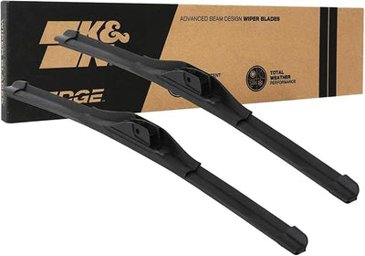 K&N EDGE Wiper Blades: All Weather Performance, Superior Windshield Contact, Streak-Free Wipe Technology: 26" + 18" (Pack of 2)