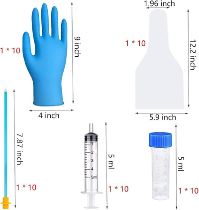 10 Set AI Artificial Insemination Dog Breeding Kit, Canine Breeding Kit, Dog Insemination Breeder Kit, Disposable Canine Artificial Insemination, Canine Breeding Supplies (7.87 inch, Small Breeds)