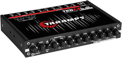 TARAMPS TEQ 7.4 Pro Car Audio Systems 7 Band Graphic Equalizer EQ Blue Lighting Advance Capability Input Channel Adjustment Main Volume Control Adjustable Subwoofer Volume with LPF
