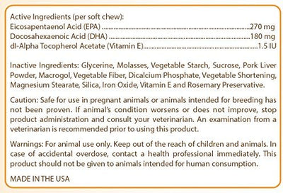 Healthy Breeds Basset Hound Omega HP Fatty Acid Skin and Coat Support Soft Chews 60 Count