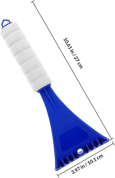 GALPADA Portable Car Window Ice Scraper for Snow and Ice Removal with Long Handle, Heavy Duty Pp Material, Compact and Efficient Snow Shovel Scraper for Winter Automotive Care