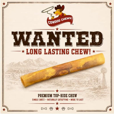 Cowdog Chews Rawhide Gourmet Meaty Rolls 5-6" (12 Pack) – Premium Dog Treats with Savory Beef Filling, Long-Lasting Chew for Aggressive Chewers, High-Protein, Natural Ingredients