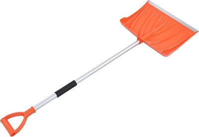 Snow Shovel for Car & Home – Large Capacity D-Handle Aluminum Shovel, Lightweight 1.1kg, Detachable for Trunk Storage, Pushes Snow, Ice, Sand & Mulch (53")