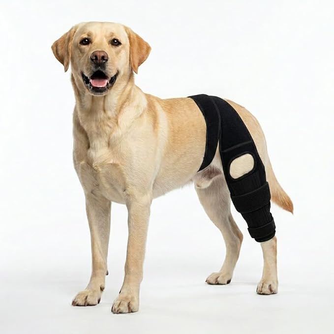 Dog Knee Brace for Hind Leg Support with Extended Straps Adjustable Canine Joint Wrap for Large Dogs Post Surgery Recovery Hindquarters Stabilization Guard for Daily Walks Running(Size L) | Extended dual thigh straps for stay-put stability paired with...