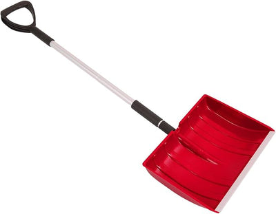 Snow Shovel Detachable Lightweight Portable Heavy Duty Adjustable Length Emergency Car Garden Camping Outdoor Aluminum PP Material 47.2 Inch (Red)