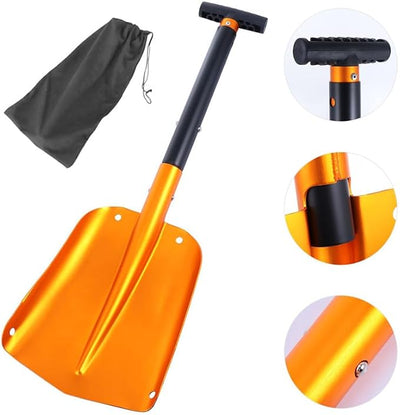 Abaodam Retractable Ice Scraper Wide Car Shovel Detachable Snow Shovel for Car Extendable Auto Ice Scraper for Folding Snow with Carry Bag for Winter and Removal