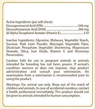 Healthy Breeds Belgian Malinois Omega HP Fatty Acid Skin and Coat Support Soft Chews 90 Count