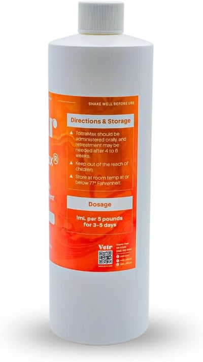 Toltrazuril 5.0% for Horses, Dogs, Cats, 500mL/16.9 Ounce, for Non-Food Chain Animals